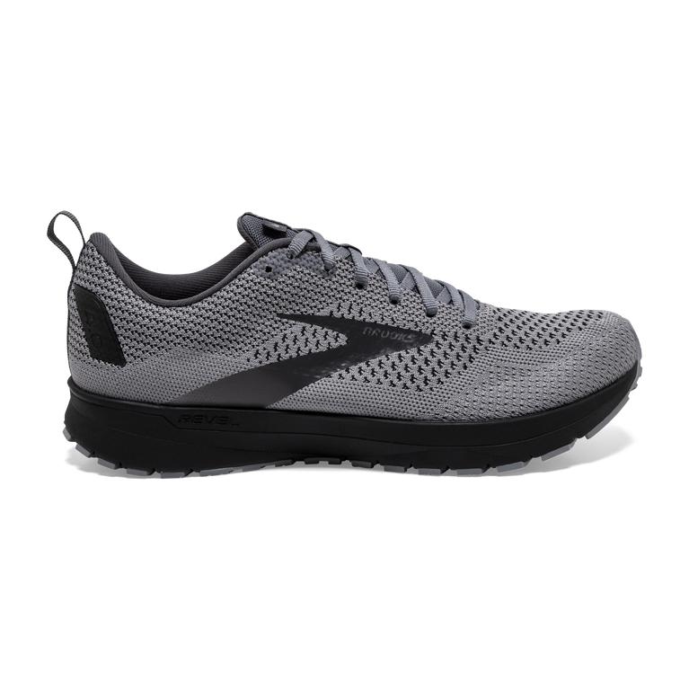 Brooks Revel 4 Road Running Shoes - Men's - Grey/Blackened Pearl/Black (35918-PYSD)